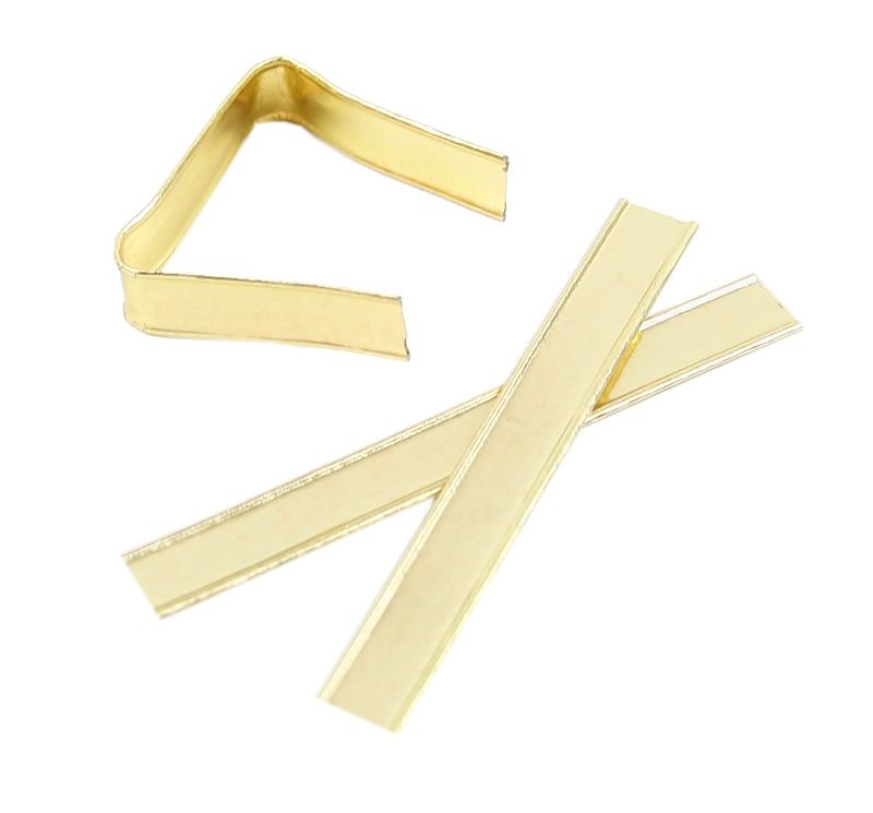 Sluitclips goud 8 cm (100 stuks)