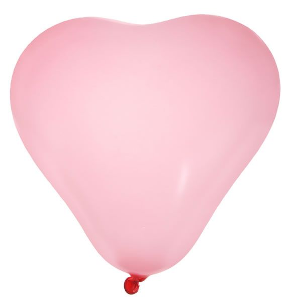 Ballonnen hart roze 25 cm (8 stuks)