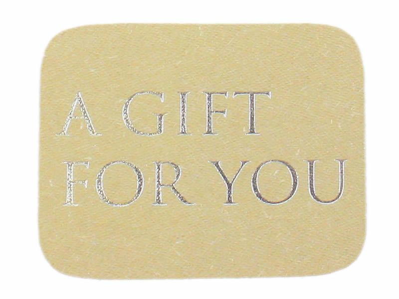 Wensetiket a gift for you zilver 37 x 30 mm (500 stuks)