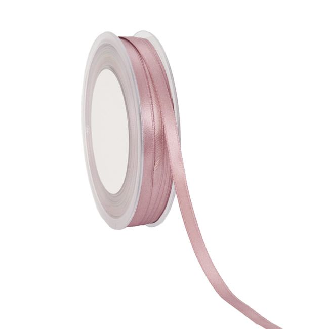 Satijnlint 6 mm oud roze (50 meter)