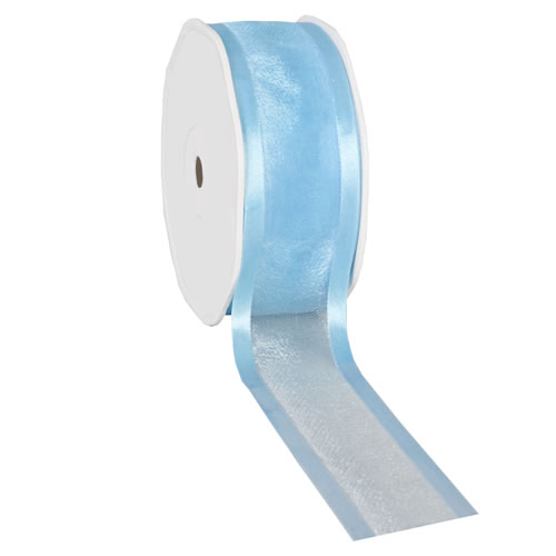 Organza satin edge turquoise 38 mm (25 meter)