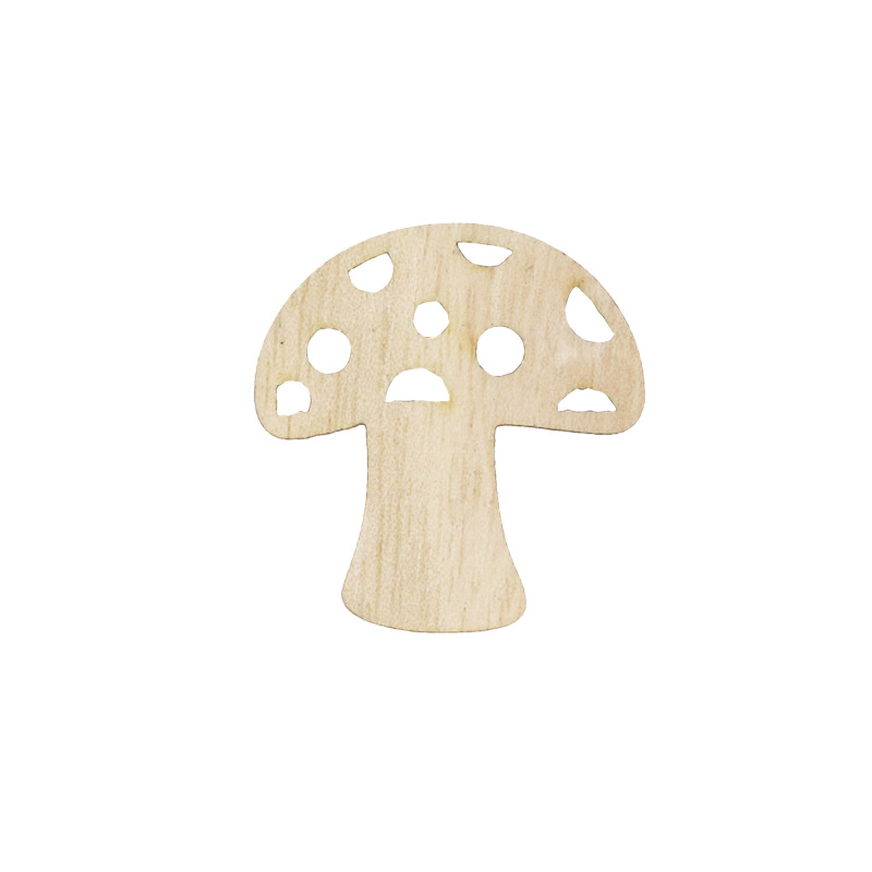 Houten knijper paddenstoel 3,4 x 3,3 cm (36 stuks)