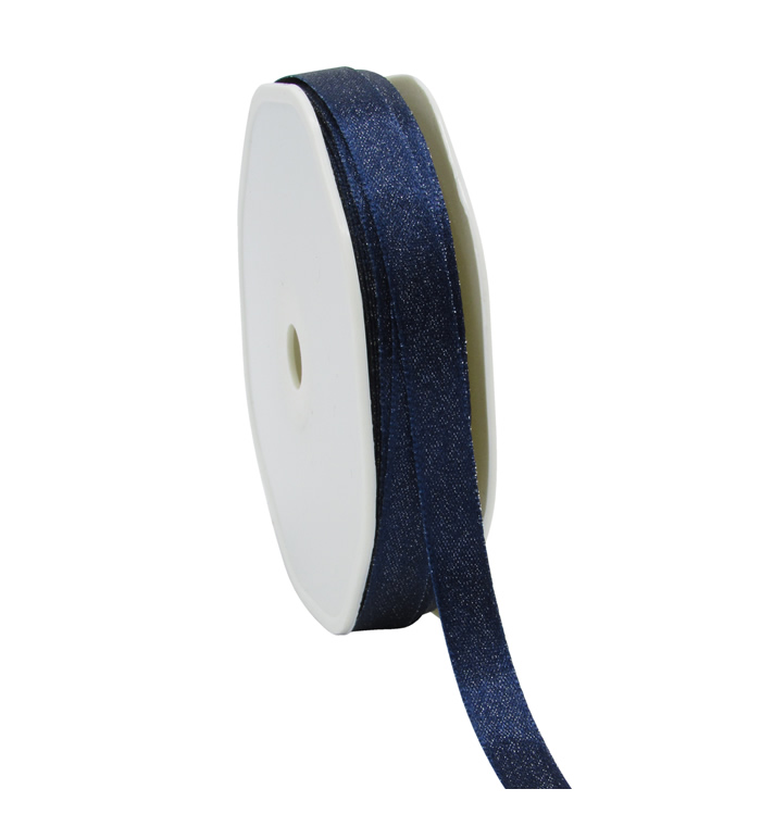 Satijnlint luxury donkerblauw 10 mm (25 meter)
