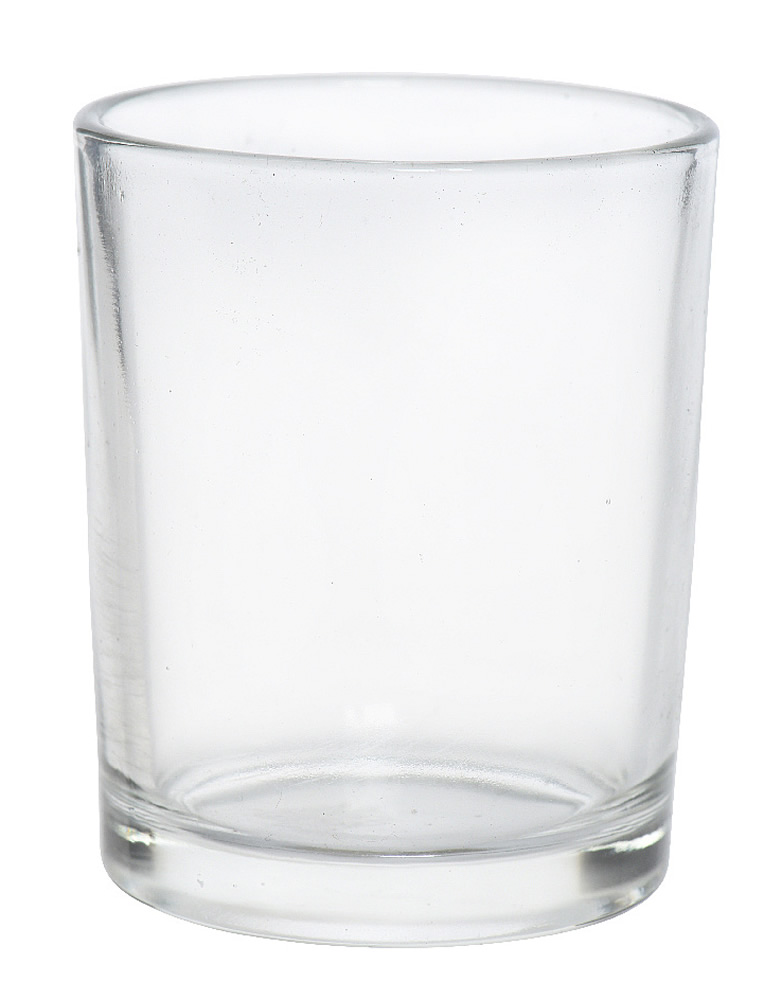 Waxinelichthouder glas transparant Ø 5 x 6,5 cm (per stuk)