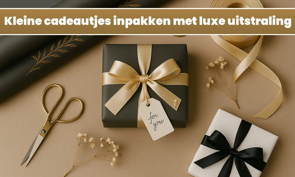 Kleine cadeautjes inpakken met luxe uitstraling