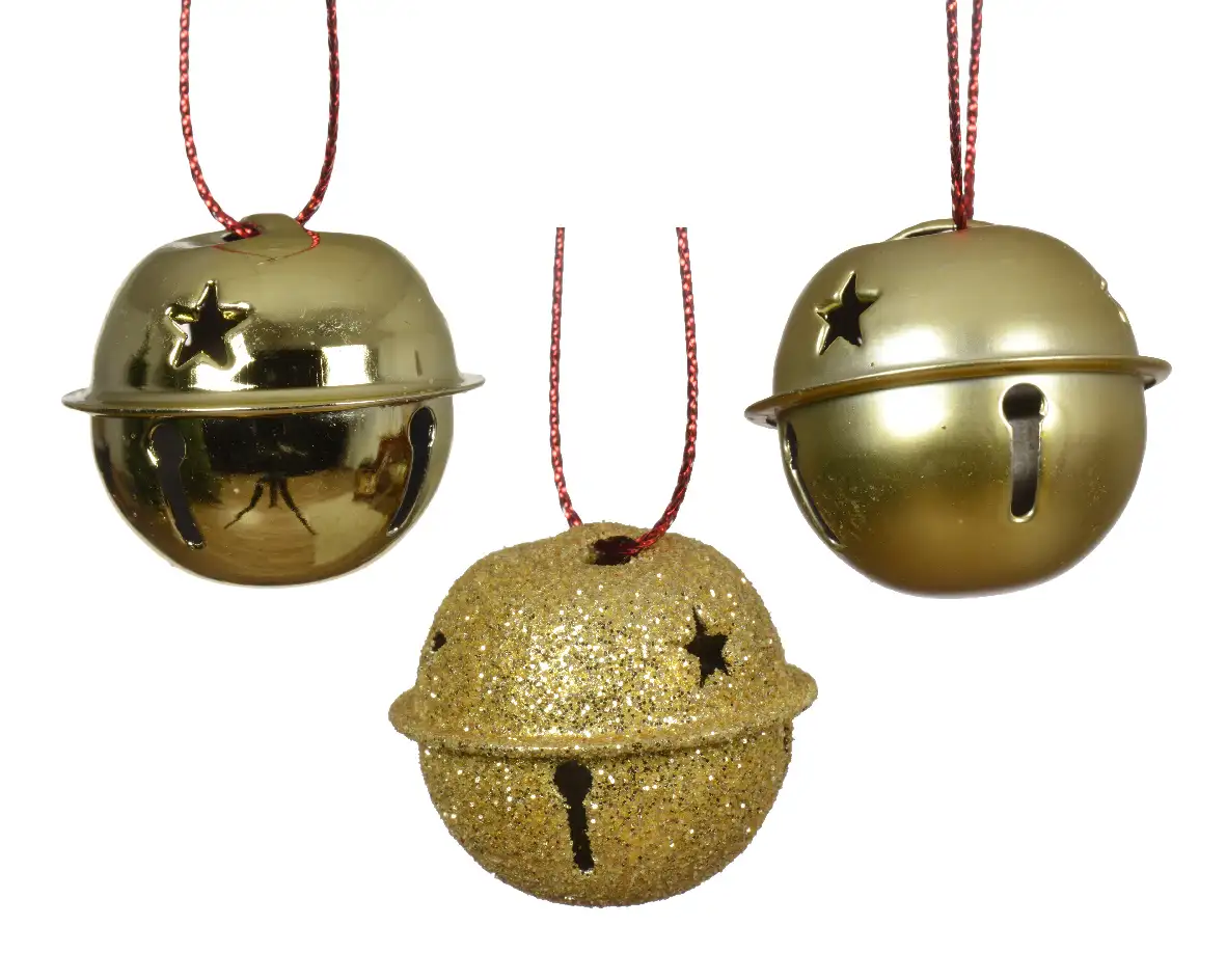 Kerstklokken goud 3 cm (12 stuks)