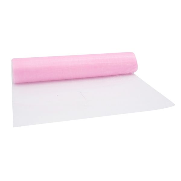 Tafelloper organza roze 28 cm (10 meter)