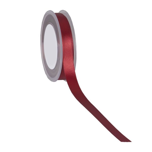 Satijnlint 15 mm warm rood (25 meter)