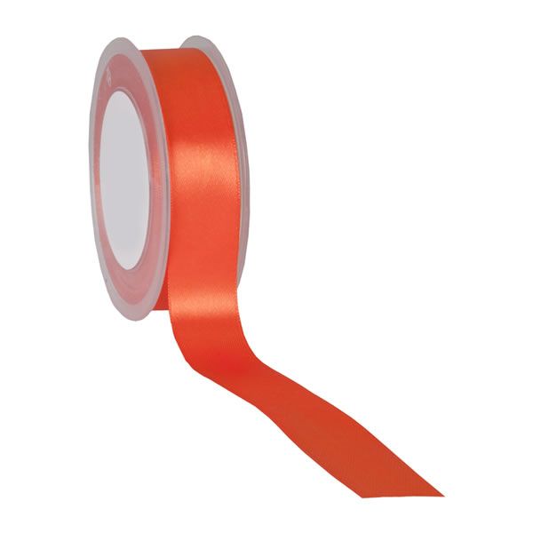 Satijnlint 25 mm oranje (25 meter)