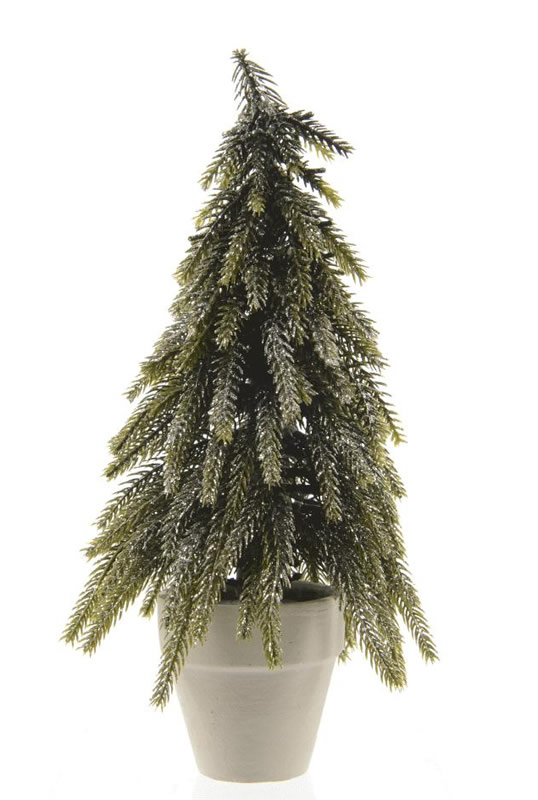 Decoratie kerstboom in pot 19 cm (1 stuk)