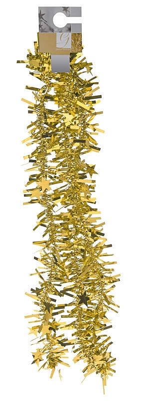 Kerstslinger ster goud (180 cm)