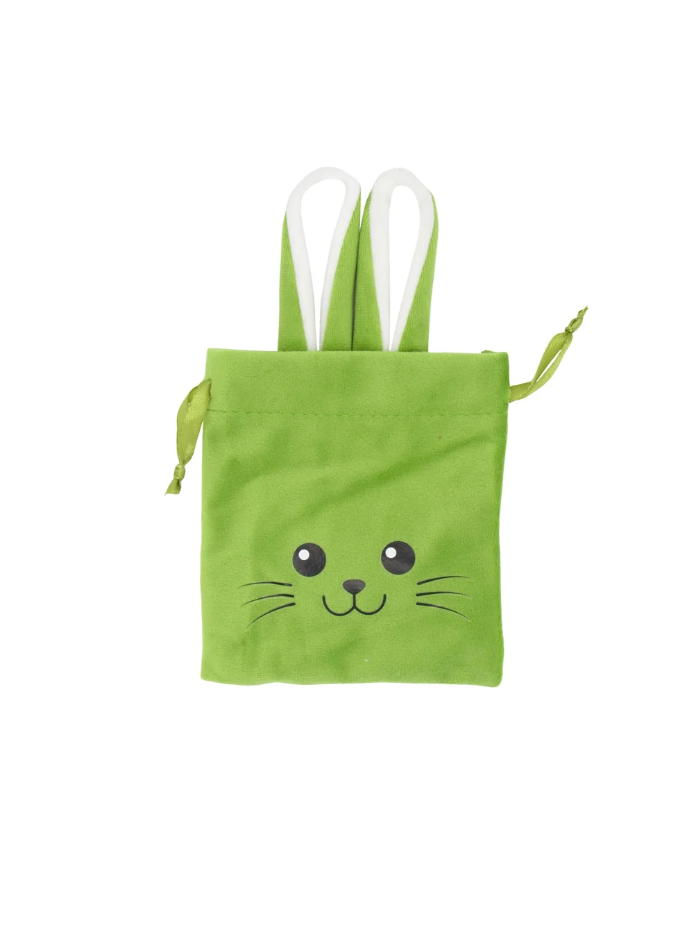 Cadeauzakjes paashaas velvet groen 11 x 18 cm (5 stuks)