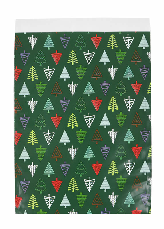 Papieren zakjes kerstboom groen 21 x 30 cm (50 stuks)