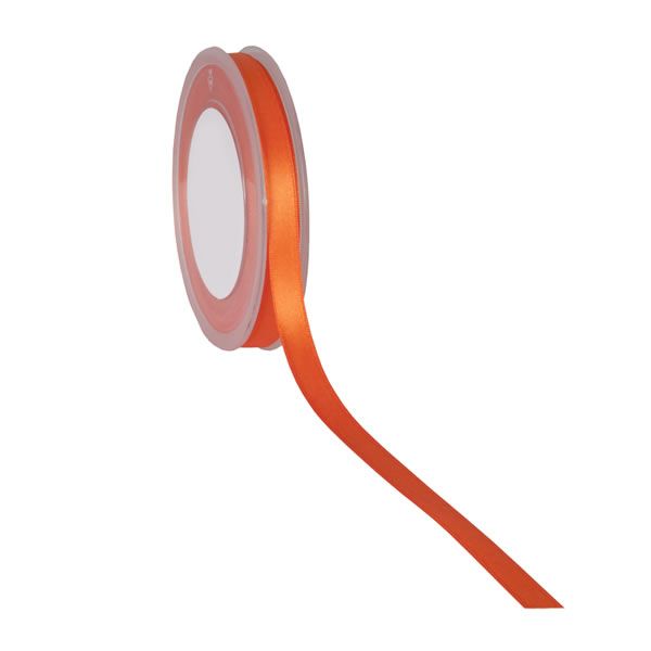 Satijnlint 10 mm oranje (25 meter)