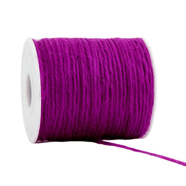 Jute touw magenta 2 mm (100 meter)