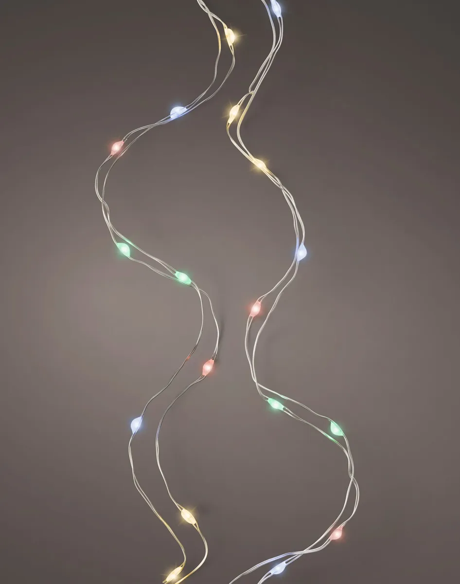 Kerstverlichting multicolor zilverdraad 60 LED (2,95 meter) Kerstverlichting multicolor zilverdraad 60 LED (2,95 meter)
