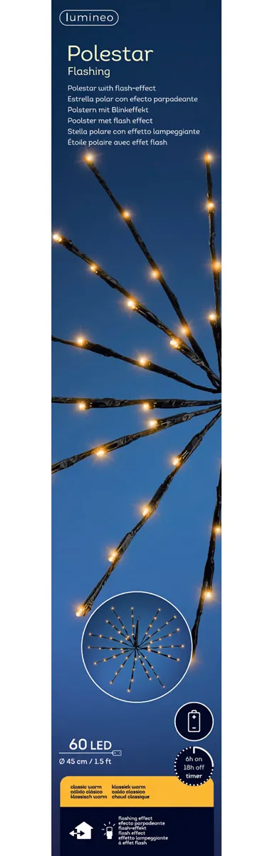 Kerstverlichting poolster classic warm 45 cm (per stuk)