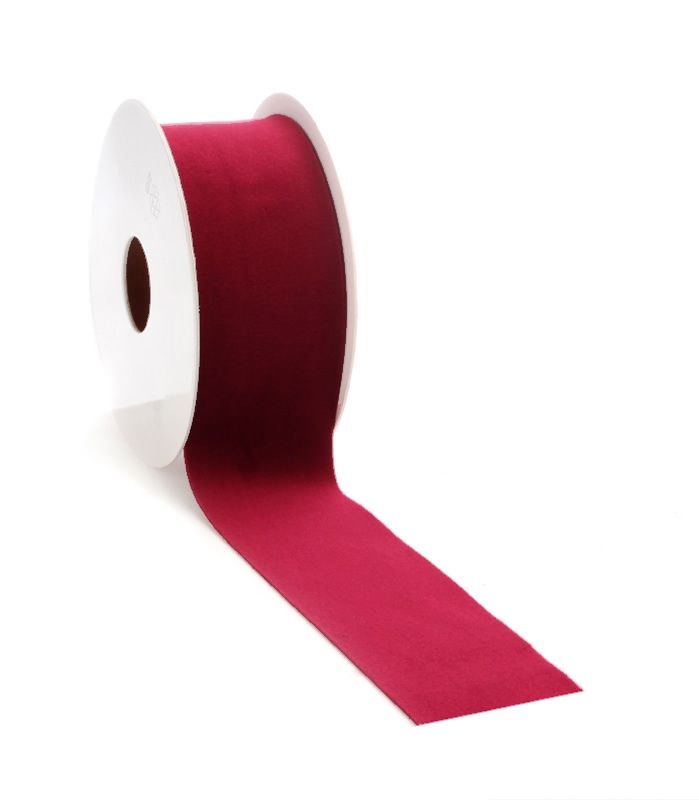 Cadeaulint velvet bordeaux 40 mm (5 meter)