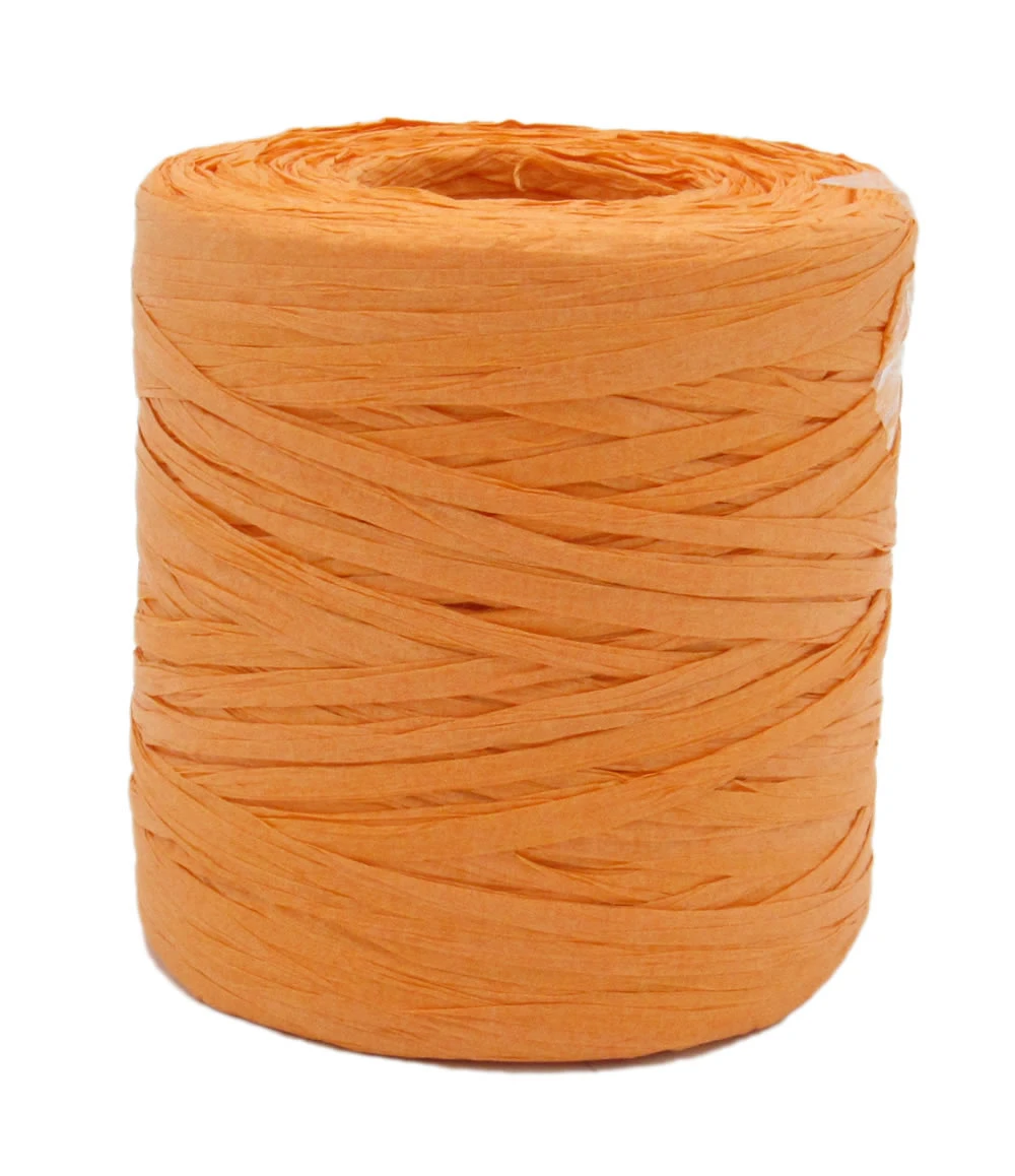 Raffia lint oranje 5 mm rol (200 meter)