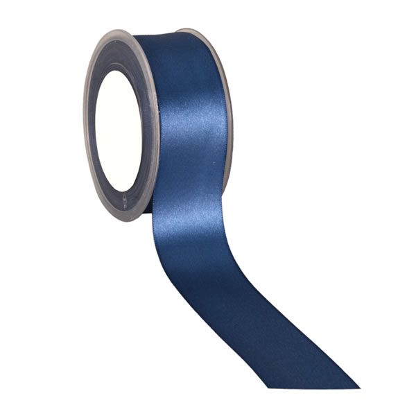 Satijnlint 38 mm donkerblauw (25 meter)