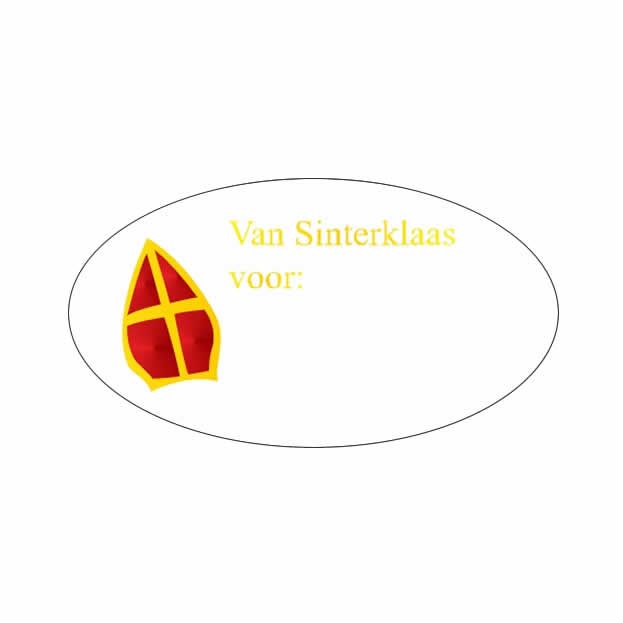 Etiket Van Sinterklaas voor...(500 stuks)