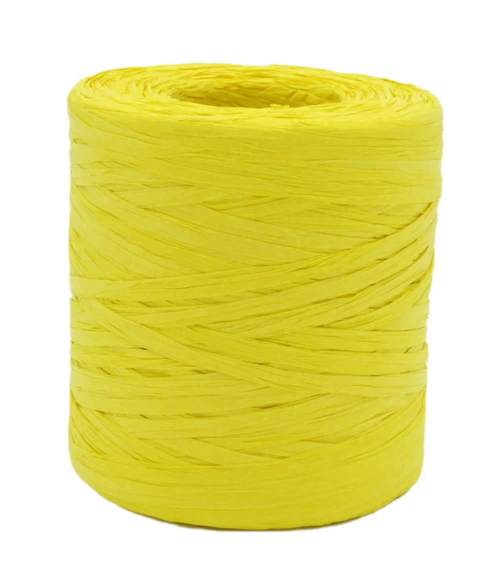 Raffia lint geel 5 mm rol (200 meter)