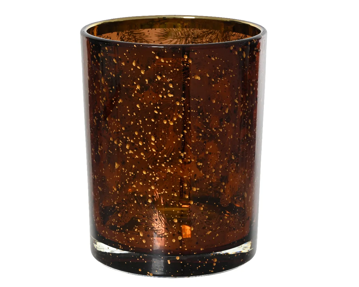 Waxinelichthouder dennentakjes bruin 12 cm (per stuk) Waxinelichthouder dennentakjes bruin 12 cm (per stuk)