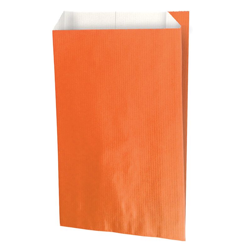 Kraft zakjes oranje 16 x 27 + 8 cm (250 stuks)