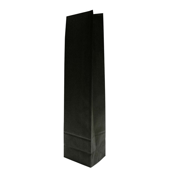 Wijnfleszakken zwart 10 x 41 + 8 cm (50 stuks)