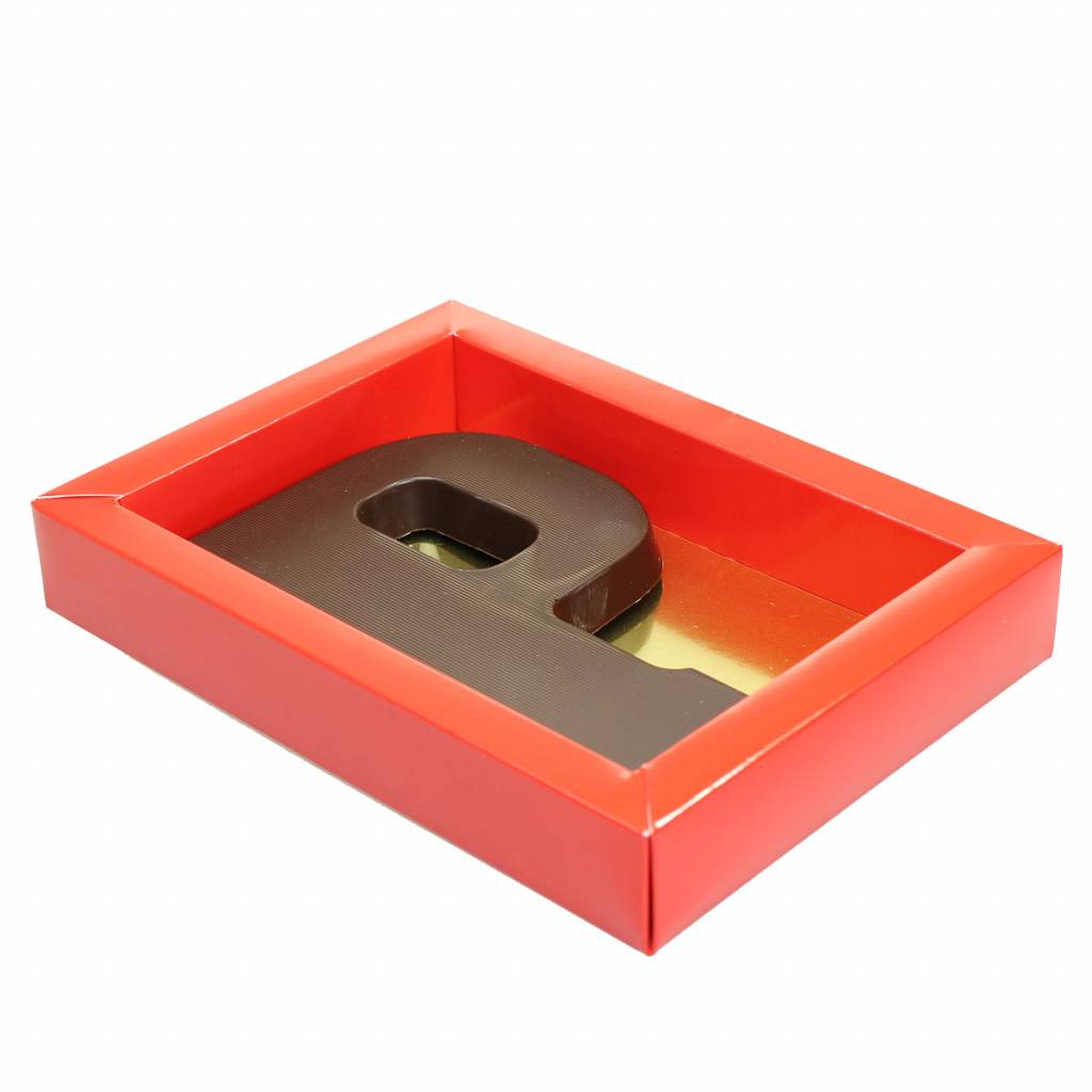 Chocoladeletter doosjes rood GK7 175 x 120 x 33 mm (10 stuks)