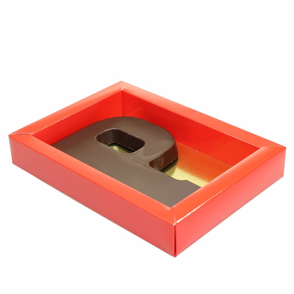 Chocoladeletter doosjes rood GK7 175 x 120 x 33 mm (10 stuks)