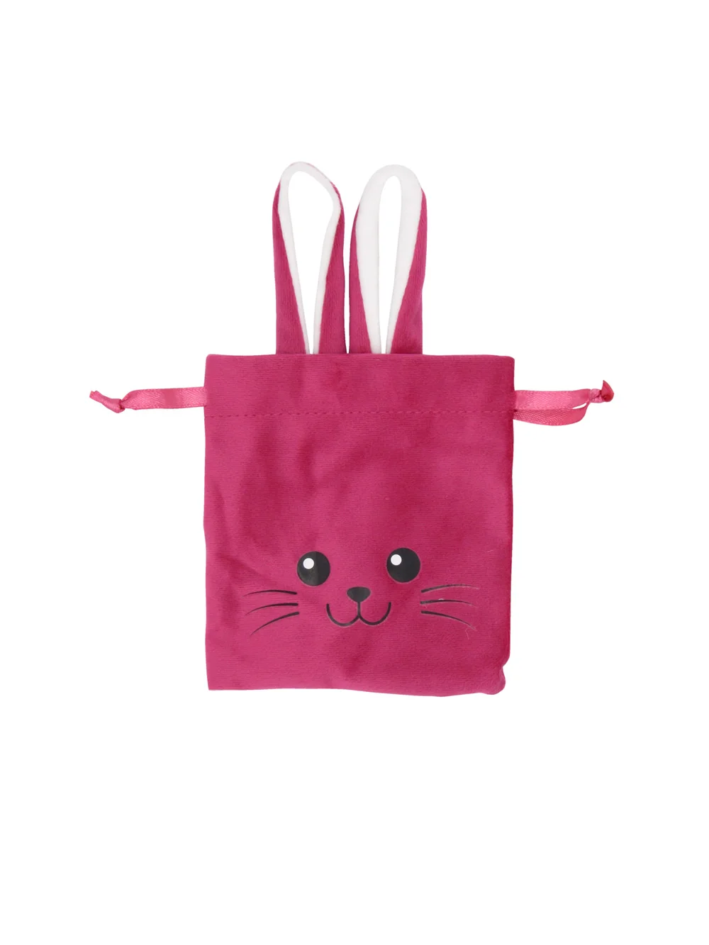 Cadeauzakjes paashaas velvet fuchsia 11 x 18 cm (5 stuks)