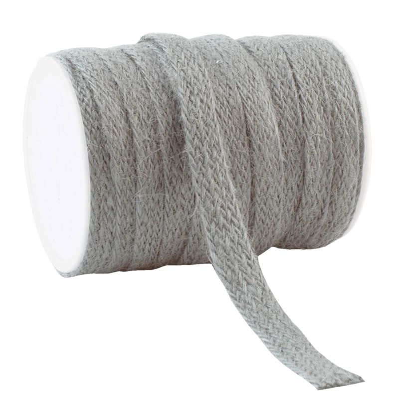 Jute lint grijszilver 10 mm (20 meter)