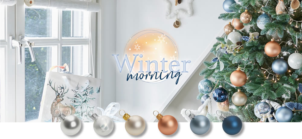 Kerst kleuren 2023: Winter Morning - Wit, Zilver en Blauw