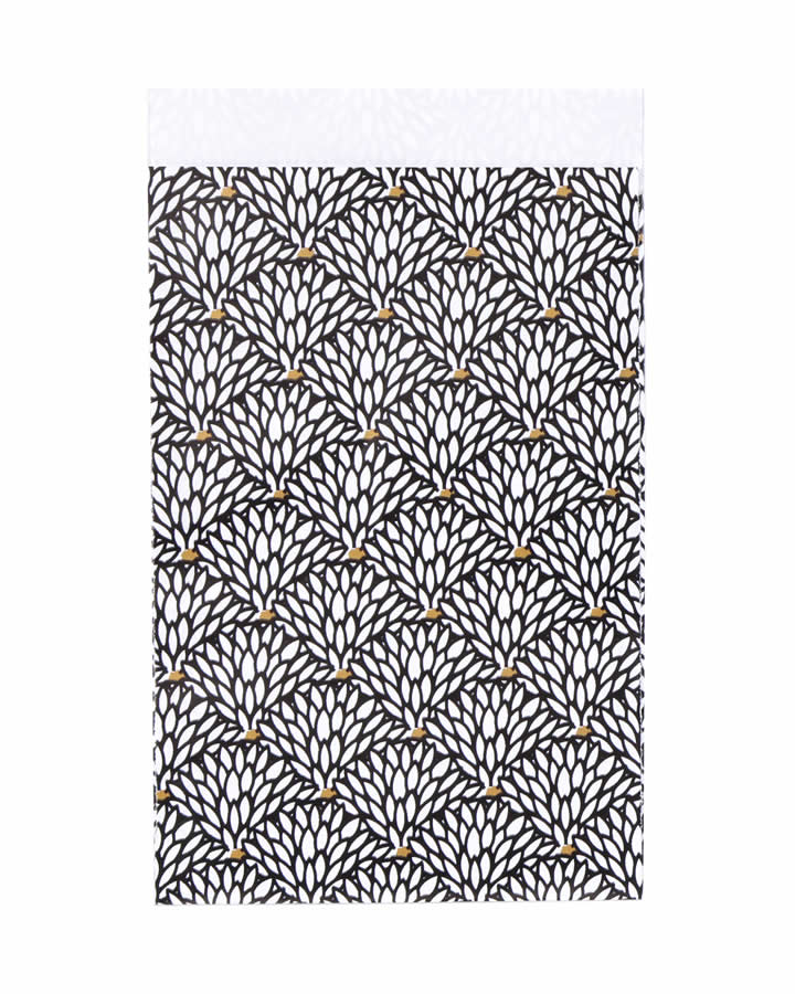 Papieren zakjes bloemenwaaier zwart 12 x 19 cm (200 stuks)