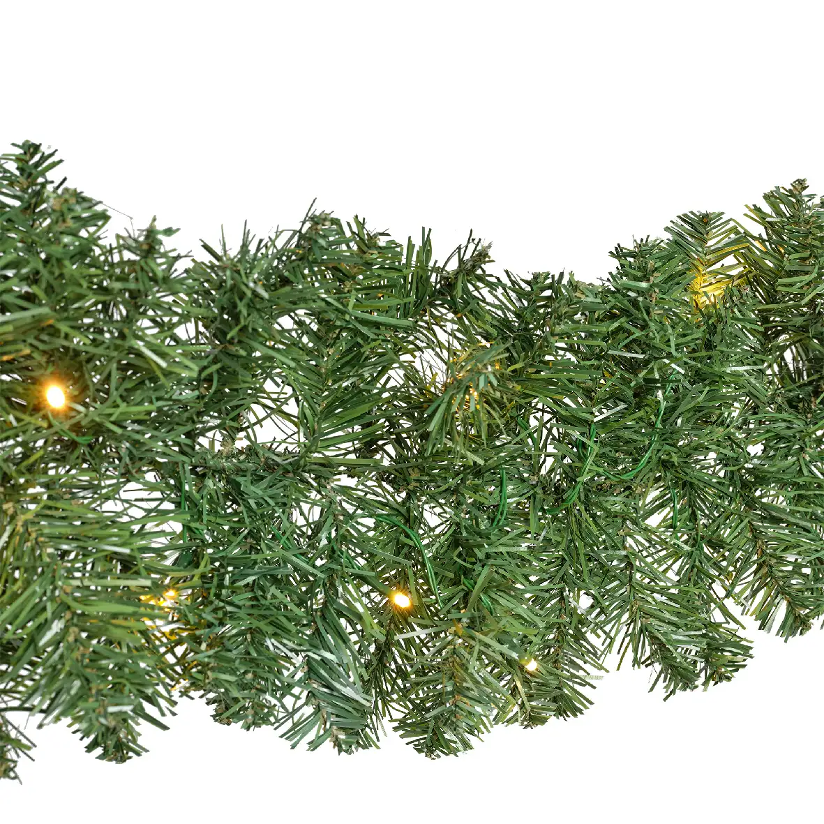 Guirlande kerstslinger groen met 50 LED 270 cm (per stuk)