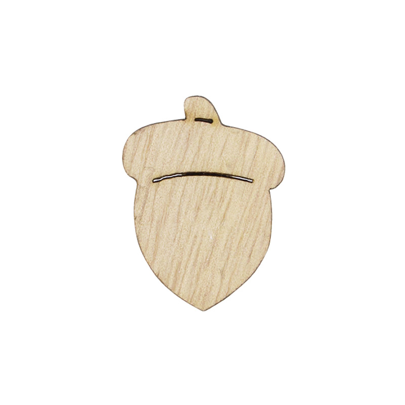 Houten knijper eikel 3,5 x 2,6 cm (36 stuks)