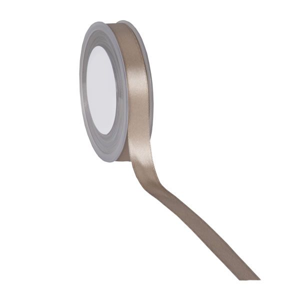 Satijnlint 15 mm taupe (25 meter)