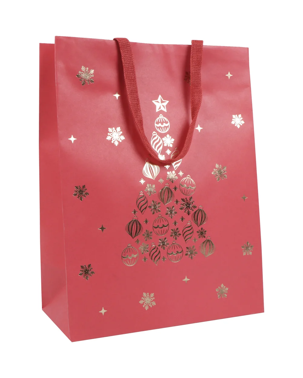 Cadeautas Kerst veillee rood 25 x 13 x 33 cm (10 stuks)