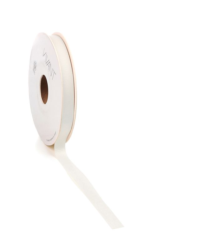 Rib satijnlint gigi creme 15 mm (20 meter)