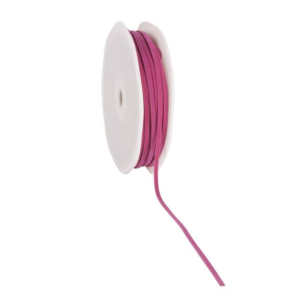 Suede koord 3 mm magenta (25 meter)