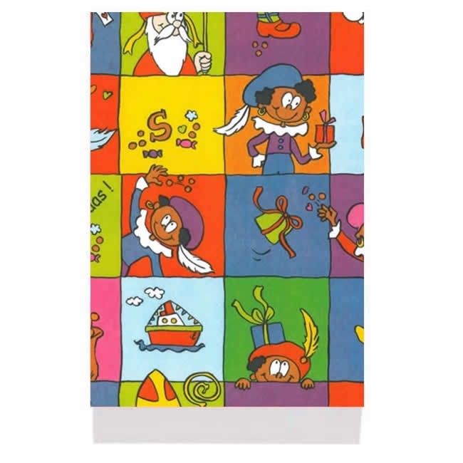 Sinterklaas zakjes van Sint en Piet 12 x 19 cm (50 stuks)