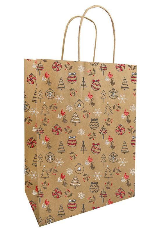 Kraft draagtassen Oriane 18 x 8 x 22 cm (50 stuks) Kraft draagtassen Oriane 18 x 8 x 22 cm (50 stuks)