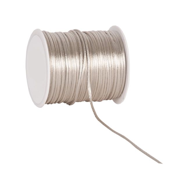 Satijnkoord taupe 2 mm (100 meter)