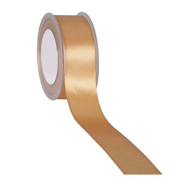 Satijnlint 38 mm goud (25 meter)