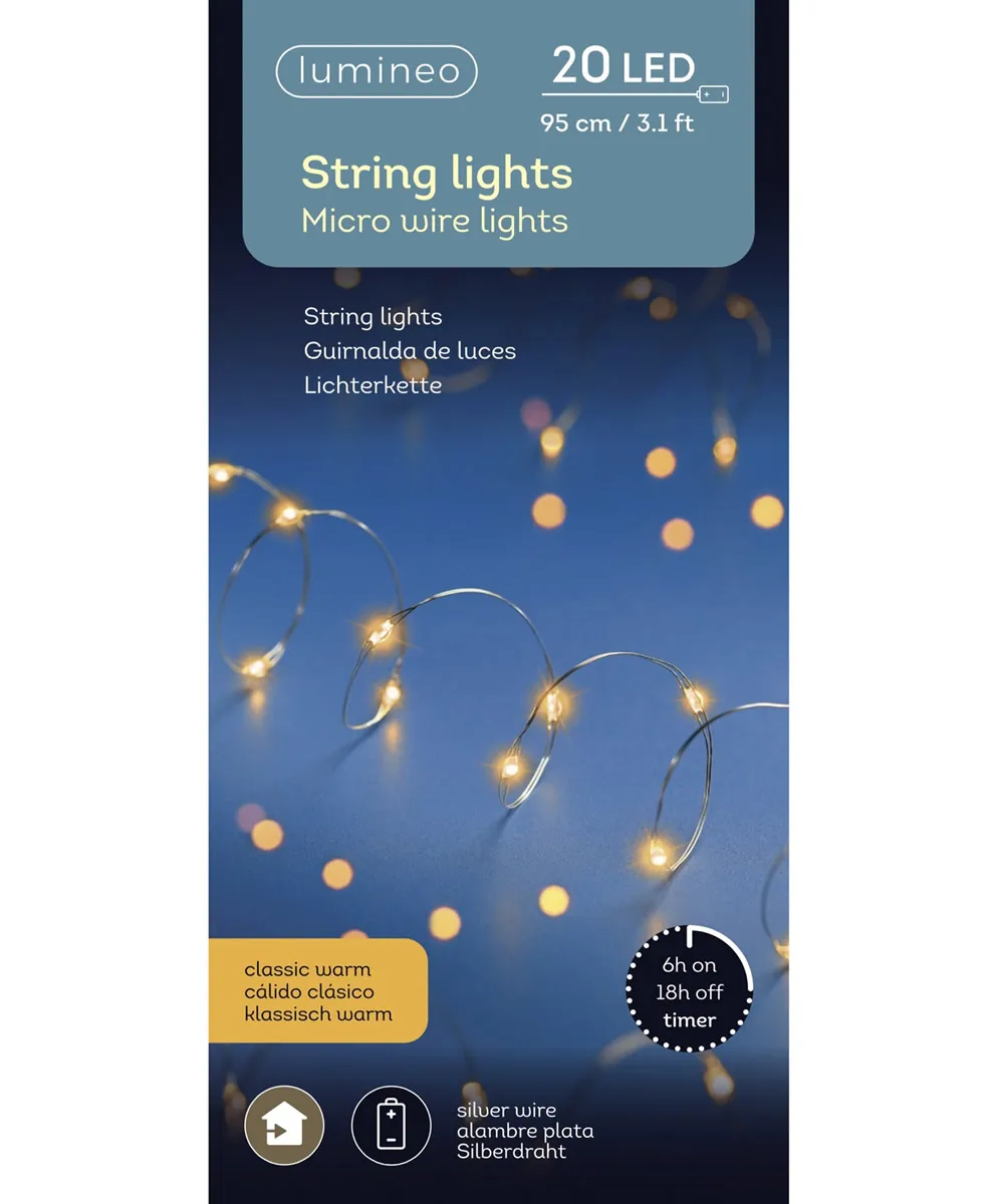 Kerstverlichting classic warm 20 LED (95 cm) Kerstverlichting classic warm 20 LED (95 cm)