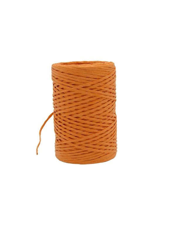 Paper cord wired oranje 2 mm (50 meter)