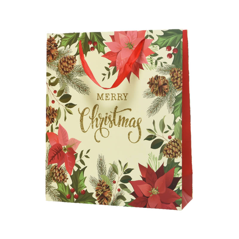 Kersttassen kerstster crème 26 x 10 x 32 cm (6 stuks)