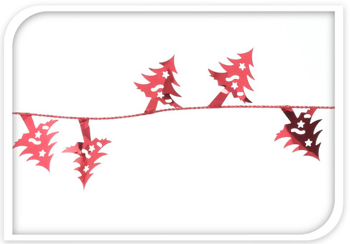 Decoratie draad kerstboom rood (5 meter)
