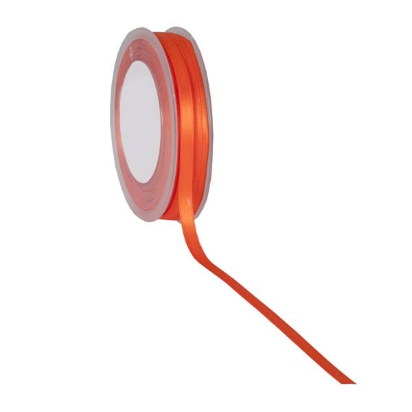 Satijnlint 6 mm oranje (50 meter)